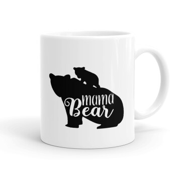 Mama Bear with kid, Ceramic coffee mug, 330ml (1pcs)