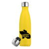 Yellow Stainless Steel Metallic Thermos, double-walled, 500ml