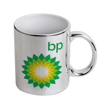 Πρατήριο καυσίμων BP, Mug ceramic, silver mirror, 330ml