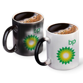 Πρατήριο καυσίμων BP, Color changing magic Mug, ceramic, 330ml when adding hot liquid inside, the black colour desappears (1 pcs)