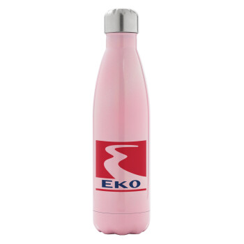 Πρατήριο καυσίμων EKO, Μεταλλικό παγούρι θερμός Ροζ Ιριδίζον (Stainless steel), διπλού τοιχώματος, 500ml