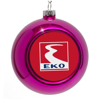 Πρατήριο καυσίμων EKO, Purple Christmas tree ornament bauble 8cm