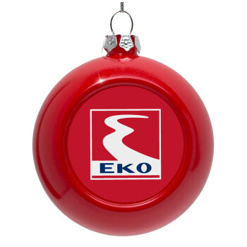 Πρατήριο καυσίμων EKO, Red Christmas tree ornament bauble 8cm