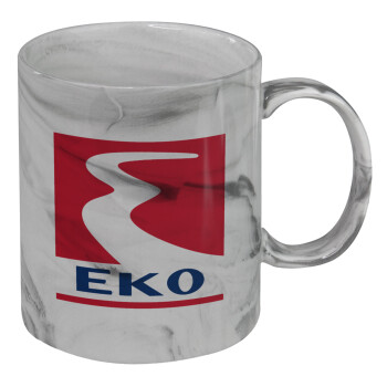 Πρατήριο καυσίμων EKO, Mug ceramic marble style, 330ml