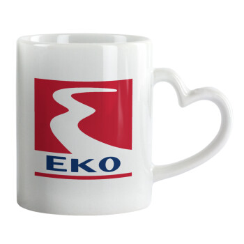 Πρατήριο καυσίμων EKO, Mug heart handle, ceramic, 330ml