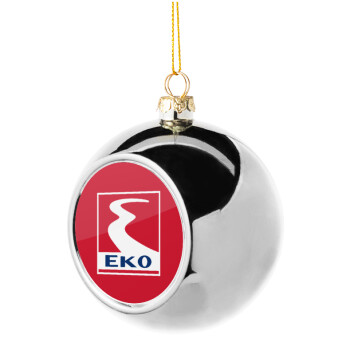 Πρατήριο καυσίμων EKO, Χριστουγεννιάτικη μπάλα δένδρου Ασημένια 8cm