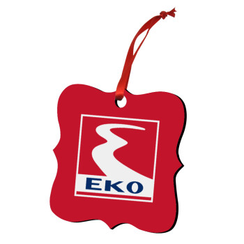 Πρατήριο καυσίμων EKO, Christmas ornament polygon wooden 7.5cm