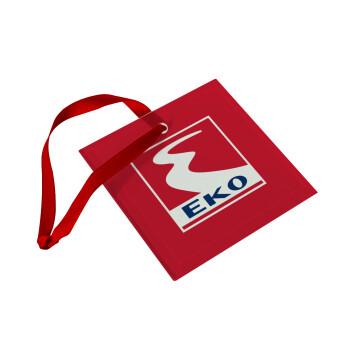 Πρατήριο καυσίμων EKO, Χριστουγεννιάτικο στολίδι γυάλινο τετράγωνο 9x9cm