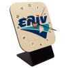 Quartz Table clock in natural wood (10cm)