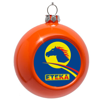 Πρατήριο καυσίμων ETEKA, Orange Christmas tree ornament bauble 8cm