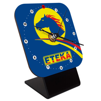 Πρατήριο καυσίμων ETEKA, Επιτραπέζιο ρολόι ξύλινο με δείκτες (10cm)