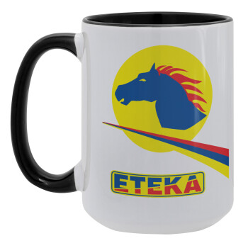 Πρατήριο καυσίμων ETEKA, Κούπα Mega 15oz, κεραμική Μαύρη, 450ml