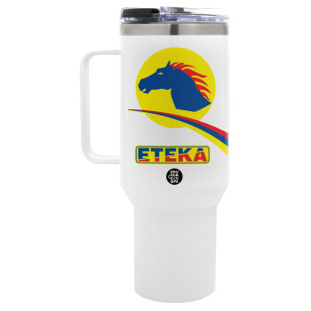 Πρατήριο καυσίμων ETEKA, Mega Stainless steel Tumbler with lid, double wall 1,2L