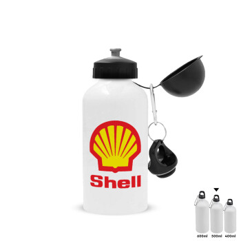 Πρατήριο καυσίμων SHELL, Metal water bottle, White, aluminum 500ml