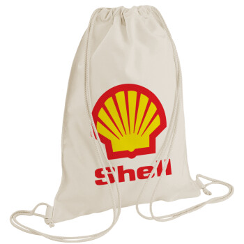 Πρατήριο καυσίμων SHELL, Backpack bag GYMBAG natural (28x40cm)