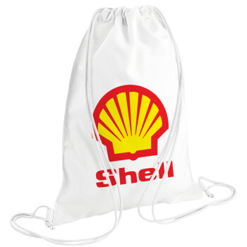 Πρατήριο καυσίμων SHELL, Backpack pouch GYMBAG white (28x40cm)