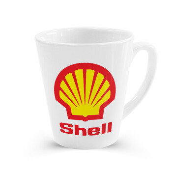 Πρατήριο καυσίμων SHELL, Κούπα κωνική Latte Λευκή, κεραμική, 300ml