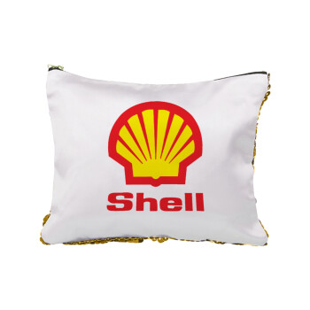 Πρατήριο καυσίμων SHELL, Sequin Gold Pouch Cosmetic Bag