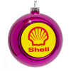 Purple Christmas tree ornament bauble 8cm