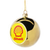 Golden Christmas tree ball ornament 8cm