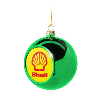 Πρατήριο καυσίμων SHELL, Green Christmas tree ornament ball 8cm