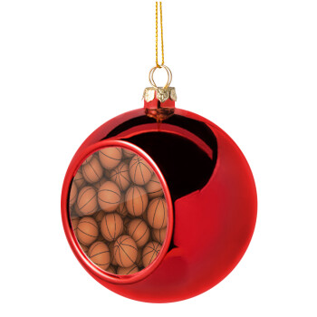 Basketballs, Christmas tree ball Red 8cm