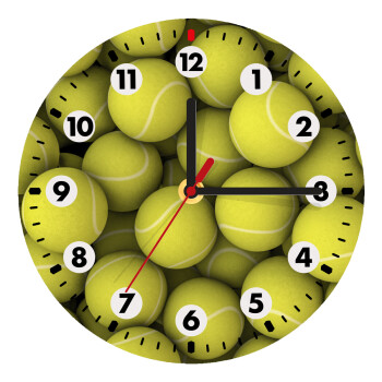 Μπάλες  τέννις, Ρολόι τοίχου ξύλινο (20cm)