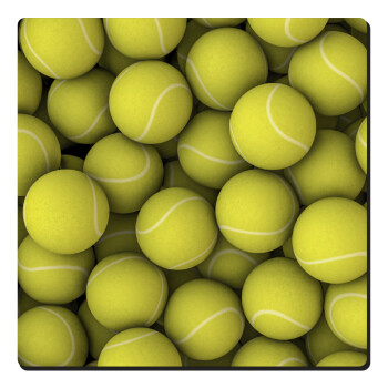 Tenis balls, Τετράγωνο μαγνητάκι ξύλινο 6x6cm