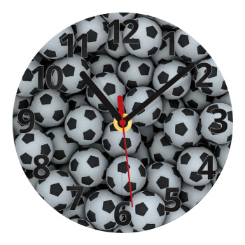 Μπάλες ποδοσφαίρου, Ρολόι τοίχου γυάλινο (20cm)