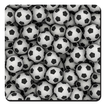 Soccer balls, Τετράγωνο μαγνητάκι ξύλινο 9x9cm