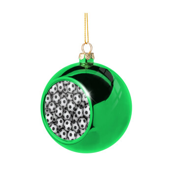 Soccer balls, Χριστουγεννιάτικη μπάλα δένδρου Πράσινη 8cm
