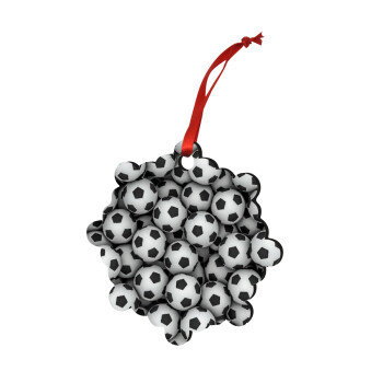 Μπάλες ποδοσφαίρου, Χριστουγεννιάτικο στολίδι snowflake ξύλινο 7.5cm