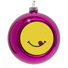 Purple Christmas tree ornament bauble 8cm