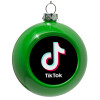 Green Christmas tree ornament bauble 8cm