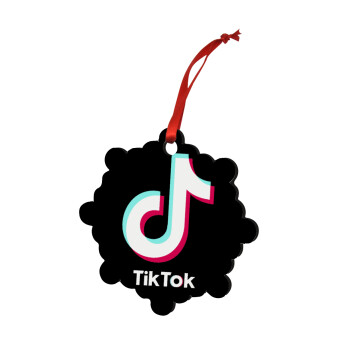 tik tok black, Στολίδι Χριστουγεννιάτικο στολίδι snowflake ξύλινο 7.5cm