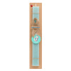 Easter Set, wooden keychain & aromatic flat Easter candle (30cm) (TURQUOISE)