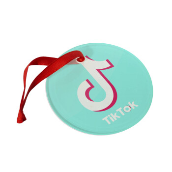 tik tok blue, Christmas ornament glass 9cm