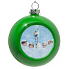 Green Christmas tree ornament bauble 8cm