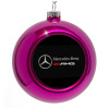 Purple Christmas tree ornament bauble 8cm