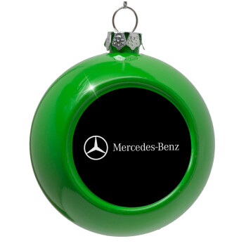 Mercedes small logo, Στολίδι Χριστουγεννιάτικη μπάλα δένδρου Πράσινο 8cm