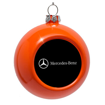 Mercedes small logo, Στολίδι Χριστουγεννιάτικη μπάλα δένδρου Πορτοκαλί 8cm