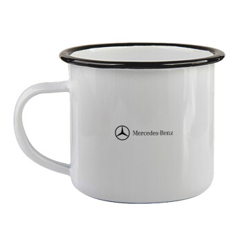 Mercedes small logo, Κούπα εμαγιέ με μαύρο χείλος 360ml