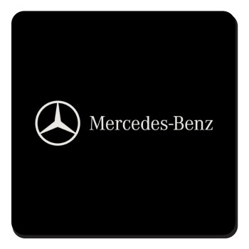 Mercedes small logo, Τετράγωνο μαγνητάκι ξύλινο 9x9cm
