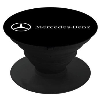 Mercedes small logo, Phone Holders Stand  Black Hand-held Mobile Phone Holder
