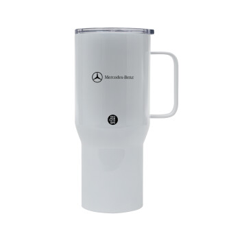 Mercedes small logo, Mega Stainless steel Tumbler with lid, double wall 750L