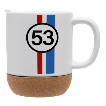 VW Herbie 53, Ceramic coffee mug Cork (MAT), 330ml (1pcs)