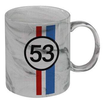 VW Herbie 53, Mug ceramic marble style, 330ml