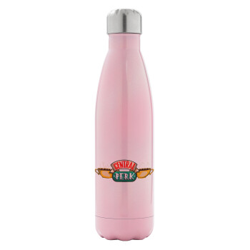 Central perk, Metal mug thermos Pink Iridiscent (Stainless steel), double wall, 500ml