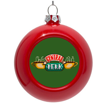 Central perk, Red Christmas tree ornament bauble 8cm