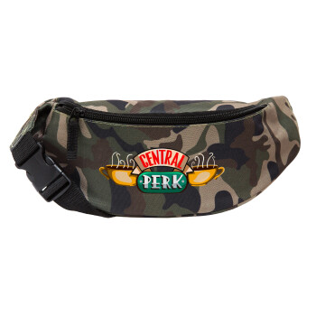 Central perk, Unisex waist bag (banana) in Jungle camouflage color with 2 pockets